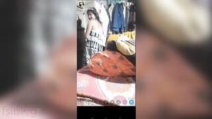 Pretty wife gives blowjob to her boyfriend in front of the camera.