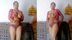 A wife from the Indian subcontinent strips.