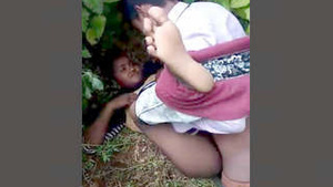 A beautiful girl from a small village enjoys outdoor sex in the forest.