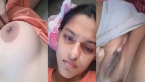 Beautiful college girl showing her big boobs and vagina