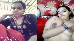 Sexy village girl of Dehati performs a striptease dance for her lover.