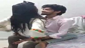 Hot scenes of a naive couple in the steamy MMS confusion in Hindi.