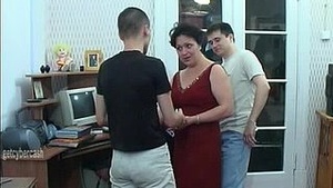 Two men seduce a woman they came across in the woods and have sex with her.