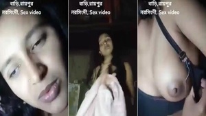 A Muslim woman from Bangladesh enjoying fingering her tight pussy.