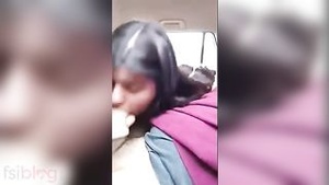 Hot college woman gives blow job and have sex in her car