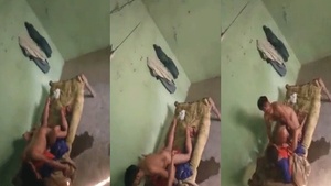 Secretly filmed Desi lovers having sex with the guy next door