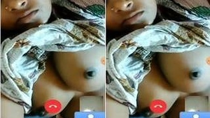 Beautiful wife of a local leader reveals her body in a video call with her lover.