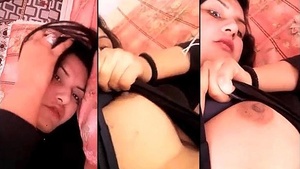 Beautiful bhabhi flaunts her big boobs in this video.