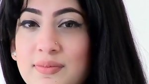 An Egyptian beauty stars in her first porn video.