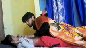 Indian girl and her lover making love in a number of scenes.