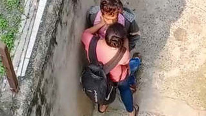 Steamy outdoor scene with a hot Indian student