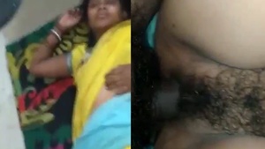 Sex with mature Indian wife in yellow sareen