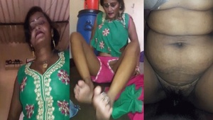 Desi gives a special sex performance to a client’s cock in his house.