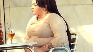 She enjoys riding public dense fat!