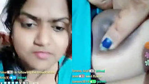 Pretty Indian girl showing her sexy big boobs live