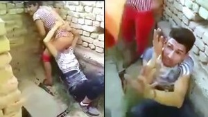 Sex clips of Indian woman having sex with another man in the great outdoors.