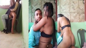 Hot rural sex on a chair, farm babes love it hard