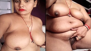 Slender beauty in hot desi housewife costume