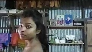 The young maid falls in love with the handsome man of the house.