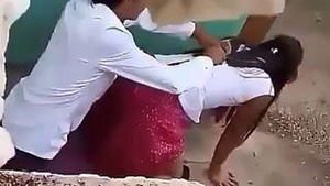 Young Indian girl in chudi costume has outdoor sex