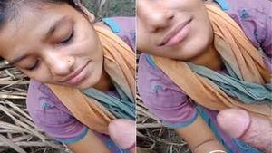 Hot college girl in MMS scandal: Big boobs and outdoor blowjob