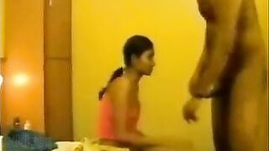 Incestuous desire: Small chested East Indian girl on hotel adventure.