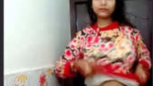 This is a forbidden fruit: a naughty Indian girl with hairy armpits clearly exposed.