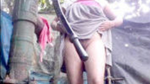 Pretty village beauty shows her ass and pussy