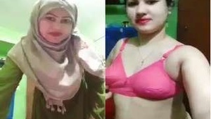 Desi gf strips and lets lover explore her body
