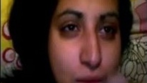 Indian beauty's first-time oral experience and facial cumshot